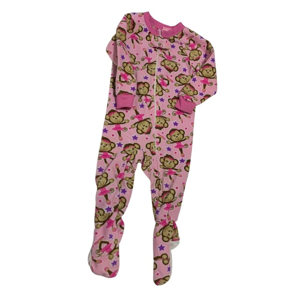 Mon Petit Girls Infant baby Size 12 Months Pink LOng sleeve Footie Sleeper Pajam